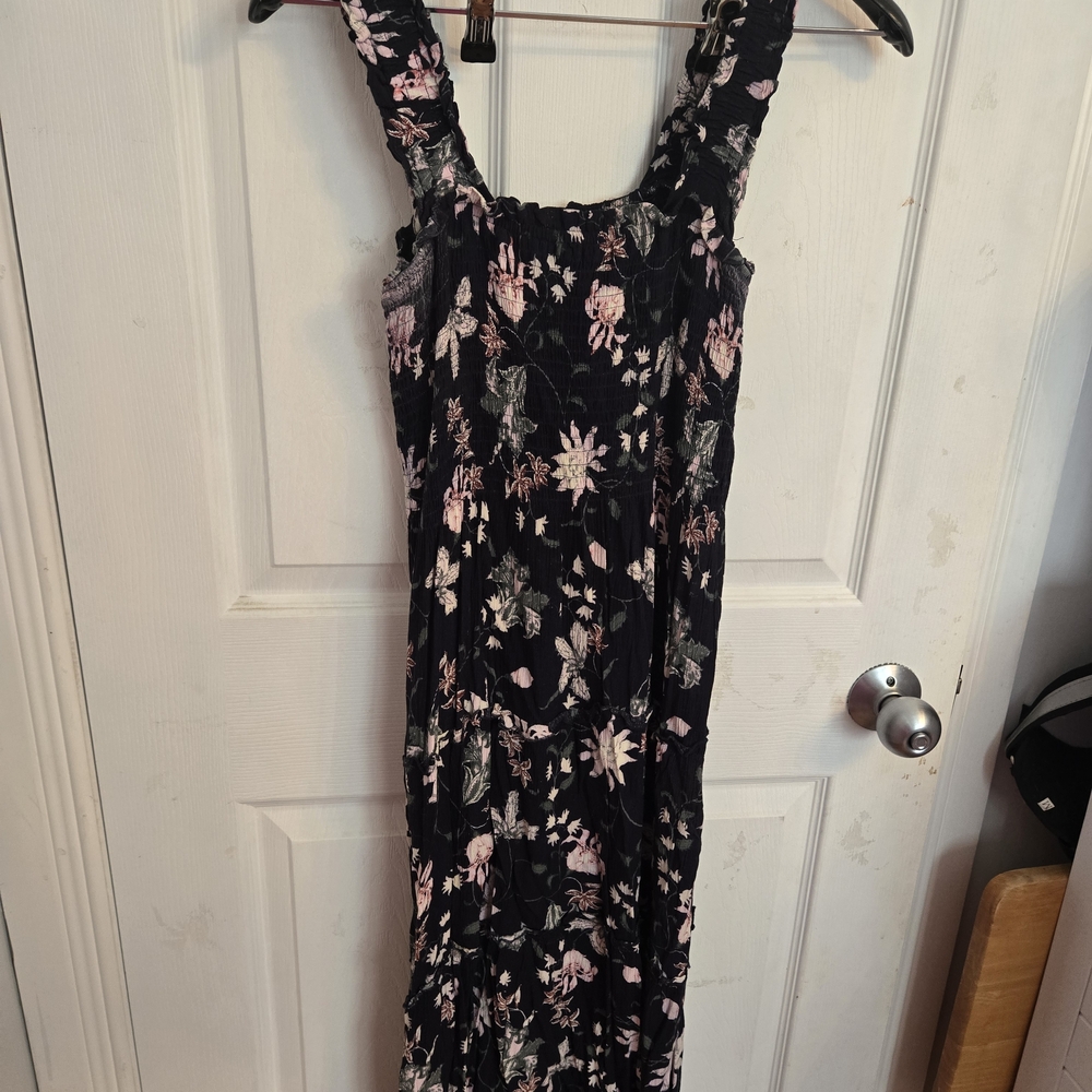 Vero Moda Black and Pink Floral Dress